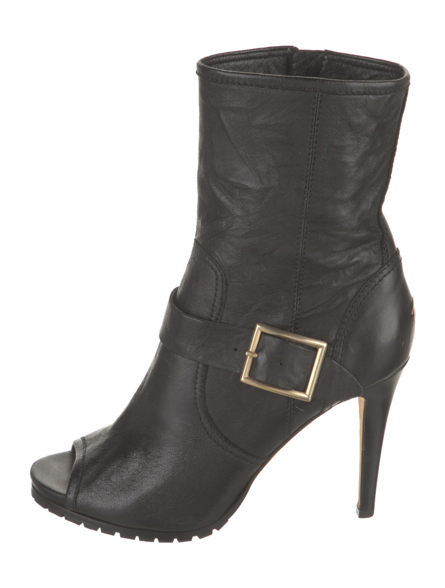 Jimmy Choo Leather Moto Boots