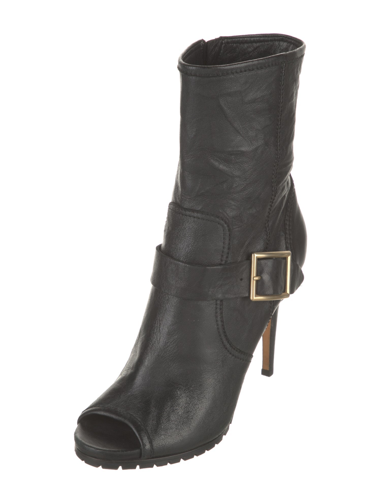 Jimmy Choo Leather Moto Boots
