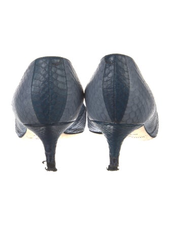 Jimmy Choo Snakeskin Colorblock Pattern Pumps