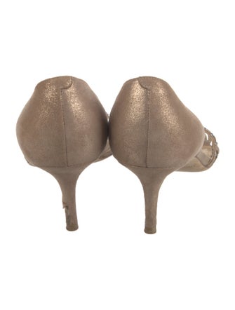 Jimmy Choo Suede Crystal Embellishments Sandals