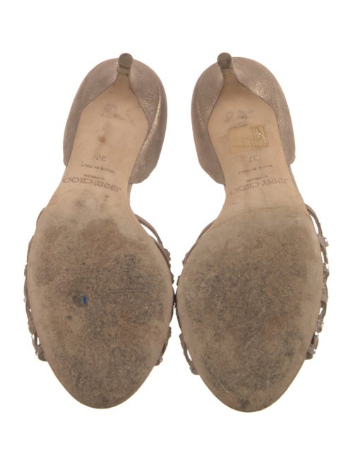 Jimmy Choo Suede Crystal Embellishments Sandals