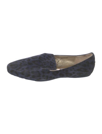 Jimmy Choo Suede Animal Print Moccasins