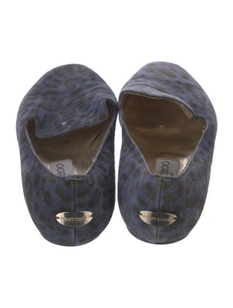 Jimmy Choo Suede Animal Print Moccasins