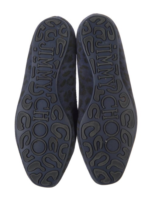Jimmy Choo Suede Animal Print Moccasins