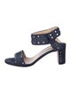 Jimmy Choo Denim Studded Accents Slingback Sandals