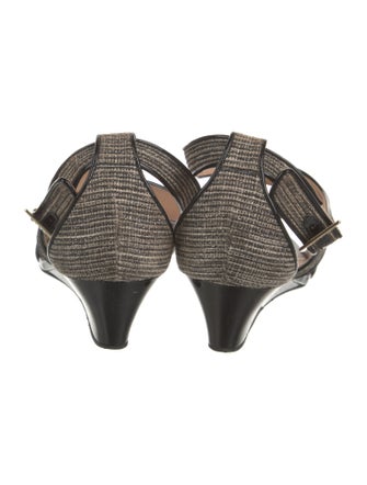 Jimmy Choo Tweed Pattern Slingback Sandals