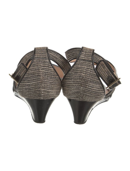 Jimmy Choo Tweed Pattern Slingback Sandals