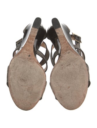 Jimmy Choo Tweed Pattern Slingback Sandals