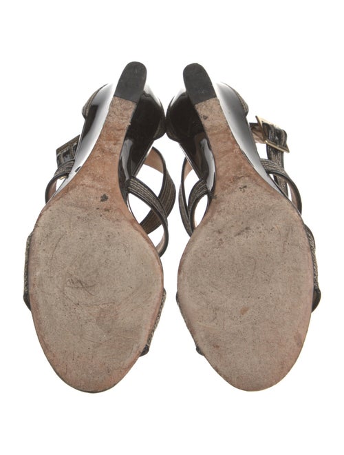 Jimmy Choo Tweed Pattern Slingback Sandals