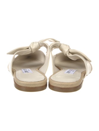 Jimmy Choo Raffia Bow Accents Mules
