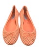 Jimmy Choo Leather Lasercut Accents Ballet Flats