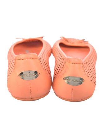 Jimmy Choo Leather Lasercut Accents Ballet Flats