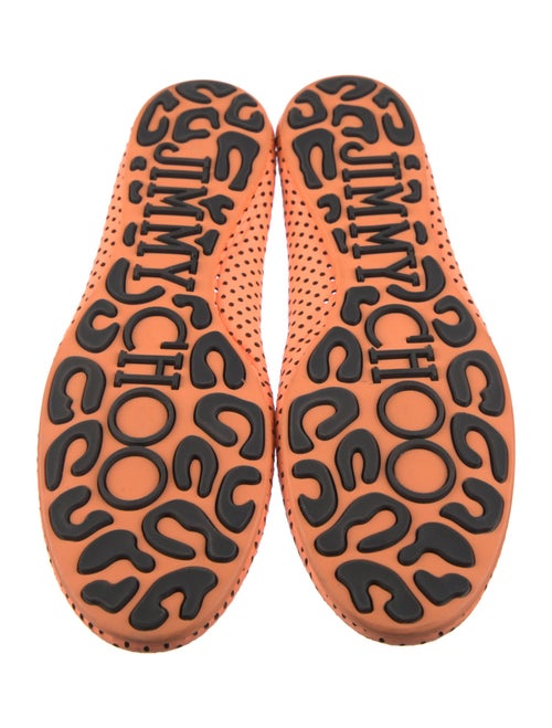 Jimmy Choo Leather Lasercut Accents Ballet Flats