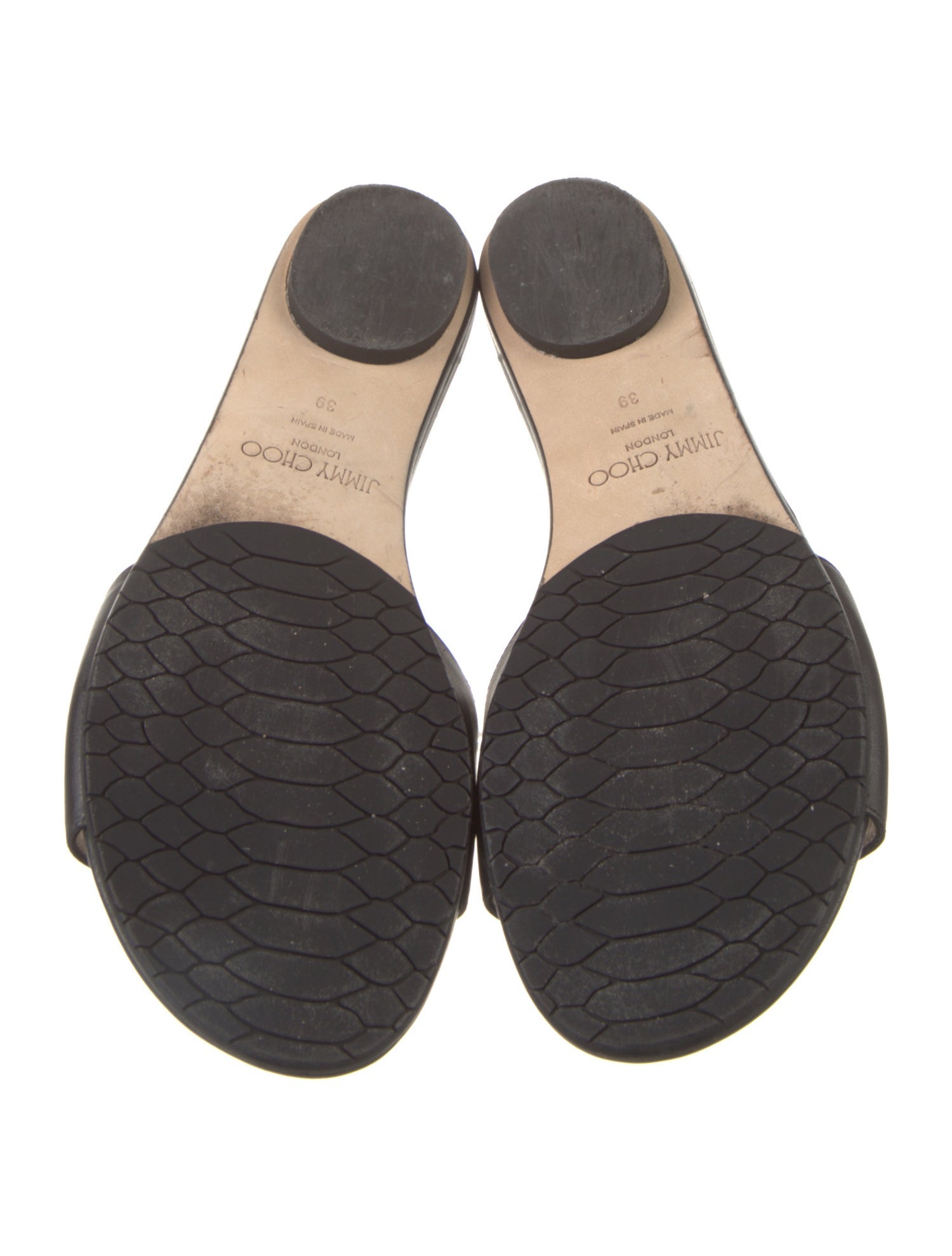 Jimmy Choo Leather Floral Print Slides