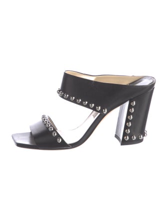 Jimmy Choo Leather Studded Accents Slides