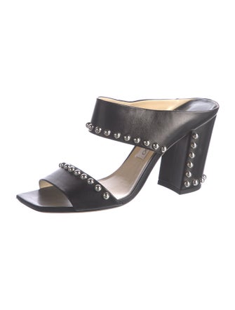 Jimmy Choo Leather Studded Accents Slides