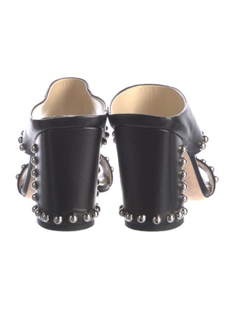 Jimmy Choo Leather Studded Accents Slides