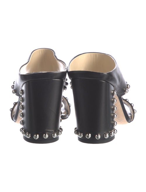 Jimmy Choo Leather Studded Accents Slides