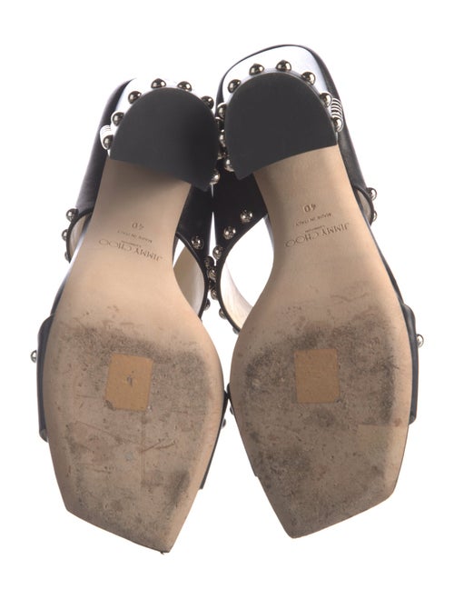Jimmy Choo Leather Studded Accents Slides