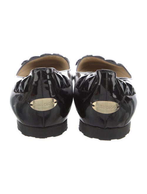 Jimmy Choo Patent Leather Studded Accents Ballet Flats