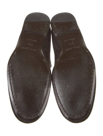 Jimmy Choo Suede Animal Print Loafers