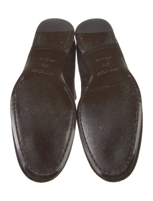 Jimmy Choo Suede Animal Print Loafers