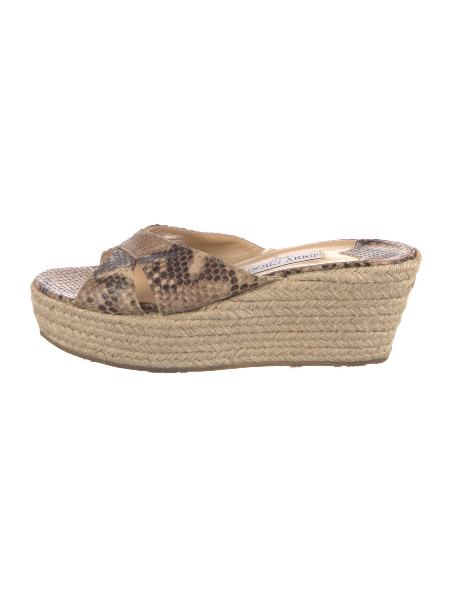 Jimmy Choo Snakeskin Animal Print Espadrilles