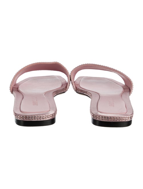 Jimmy Choo Satin Crystal Embellishments Slides