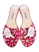 Jimmy Choo Satin Floral Print Slides