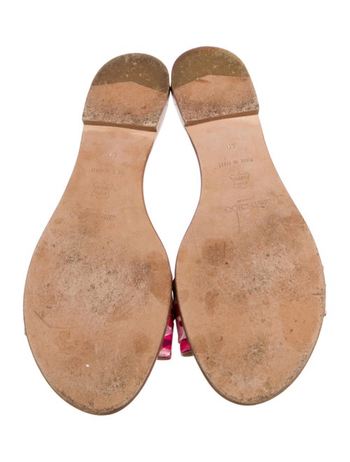 Jimmy Choo Satin Floral Print Slides