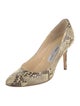 Jimmy Choo Embossed Leather Animal Print Pumps