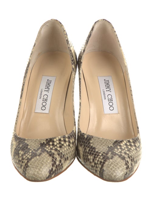 Jimmy Choo Embossed Leather Animal Print Pumps