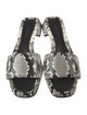 Jimmy Choo Leather Animal Print Slides