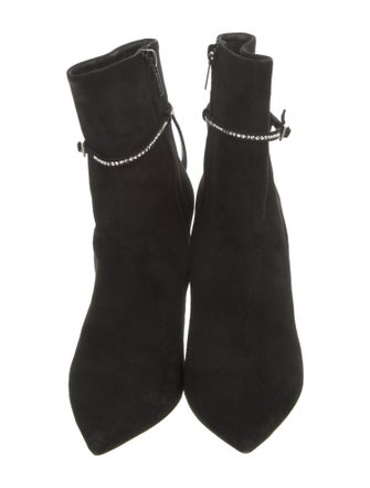 Jimmy Choo Suede Crystal Embellishments Boots