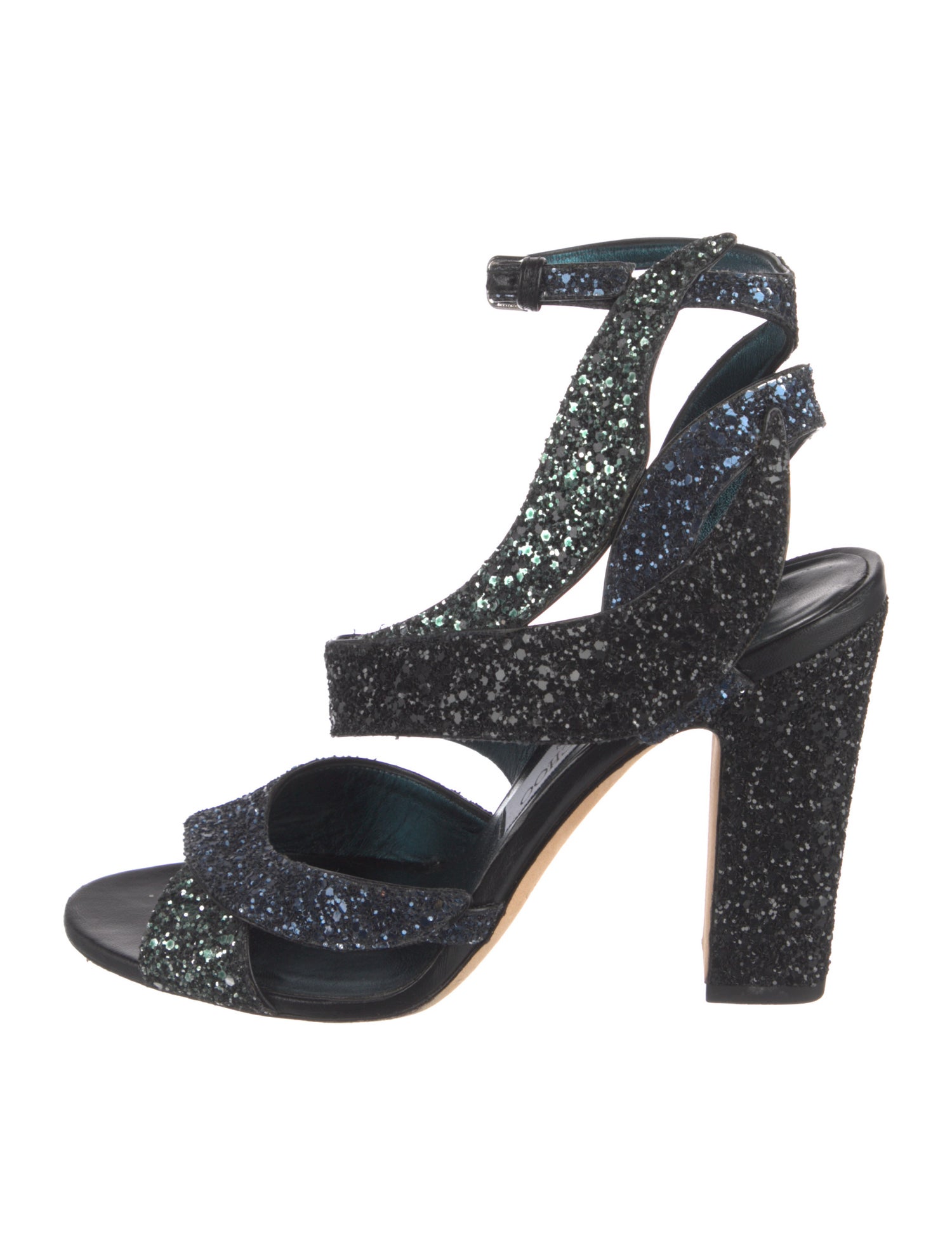 Jimmy Choo Glitter Glitter Accents Sandals