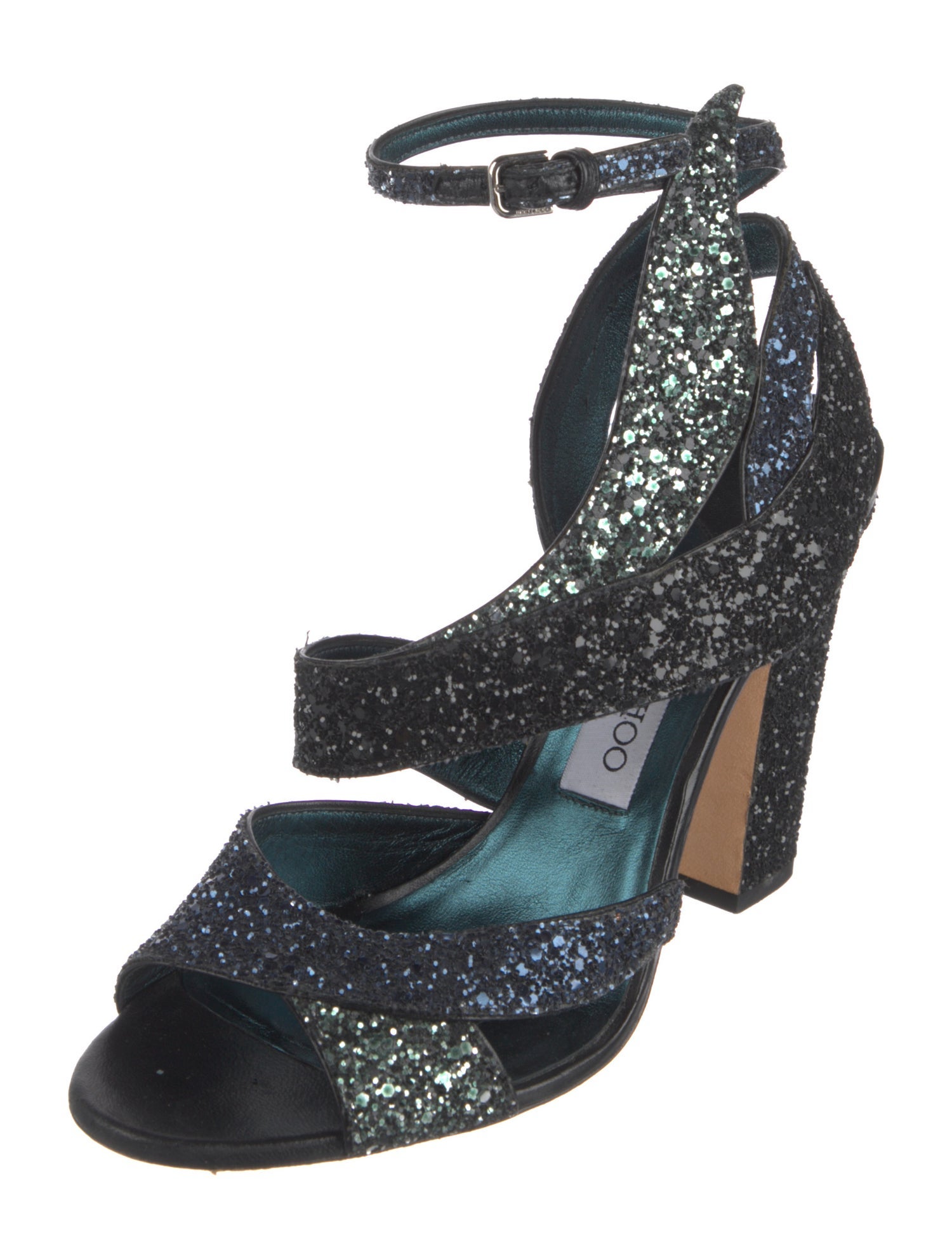 Jimmy Choo Glitter Glitter Accents Sandals