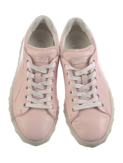Jimmy Choo Leather Colorblock Pattern Sneakers