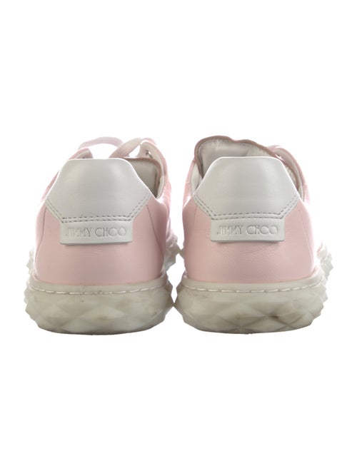 Jimmy Choo Leather Colorblock Pattern Sneakers