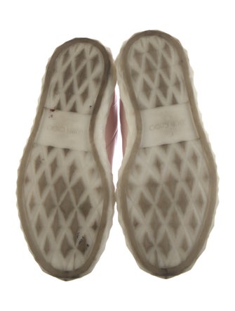 Jimmy Choo Leather Colorblock Pattern Sneakers