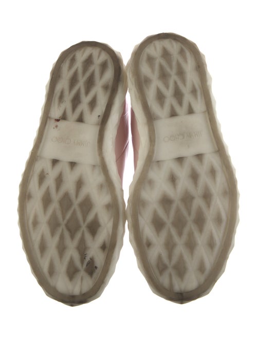 Jimmy Choo Leather Colorblock Pattern Sneakers