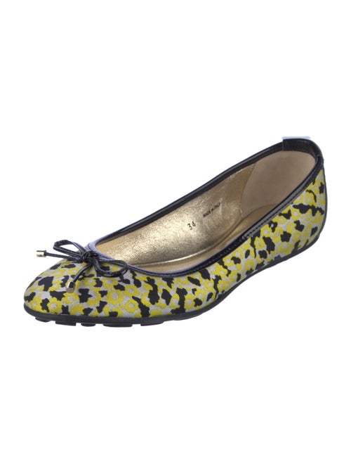 Jimmy Choo Printed Bow Accents Ballet Flats