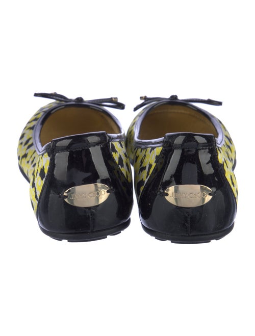 Jimmy Choo Printed Bow Accents Ballet Flats