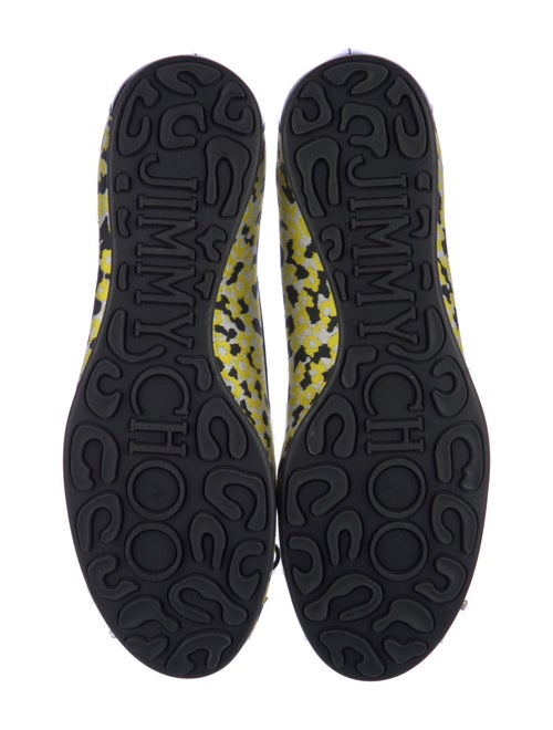 Jimmy Choo Printed Bow Accents Ballet Flats