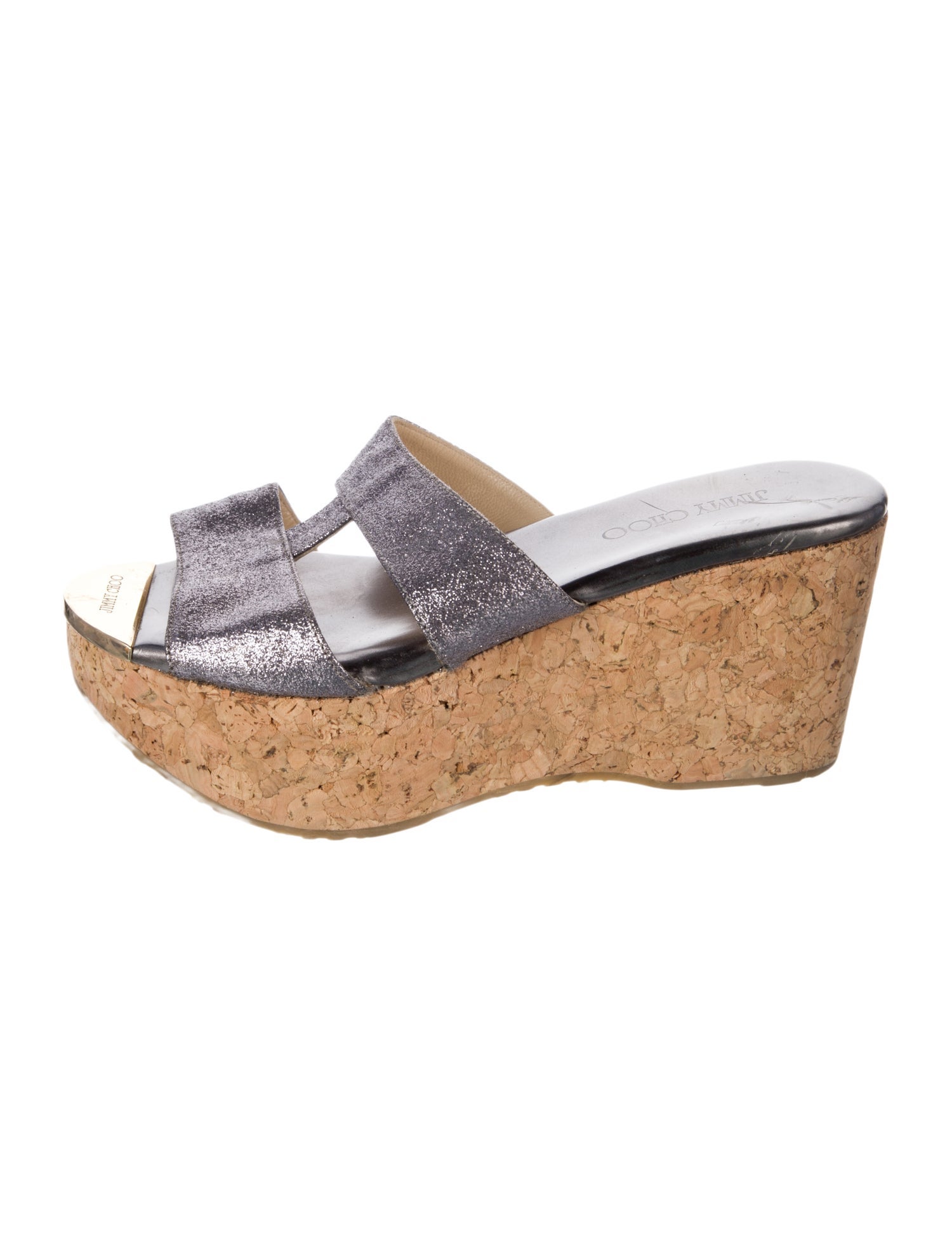 Jimmy Choo Maribou Leather Slides