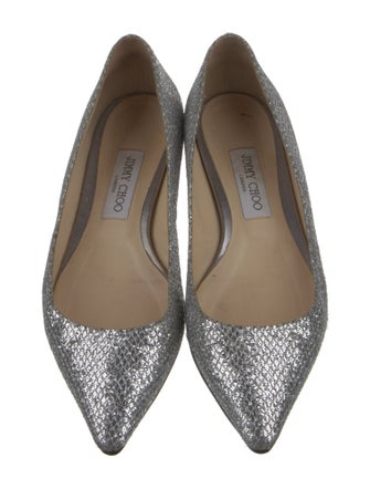 Jimmy Choo Glitter Glitter Accents Ballet Flats