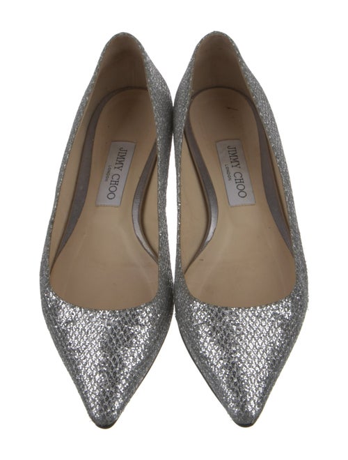 Jimmy Choo Glitter Glitter Accents Ballet Flats