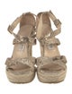 Jimmy Choo Embossed Leather Animal Print Espadrilles