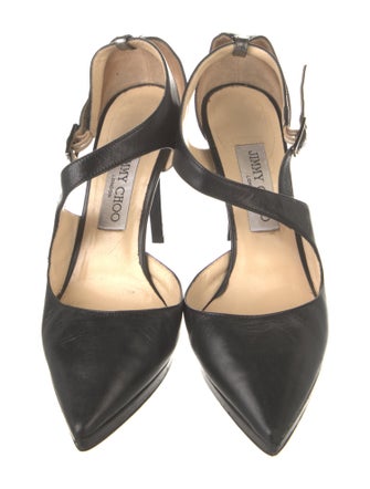 Jimmy Choo Vinse Leather Slingback Pumps