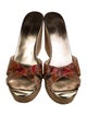 Jimmy Choo Snakeskin Animal Print Slides