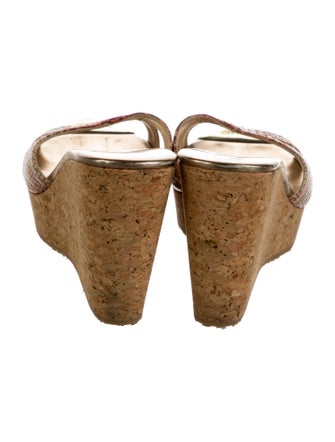 Jimmy Choo Snakeskin Animal Print Slides